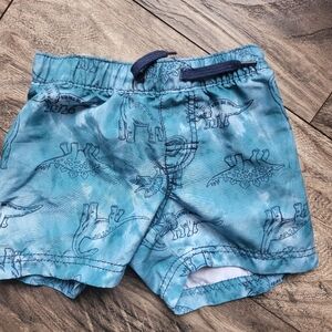 Blue Dinosaur Print Shorts